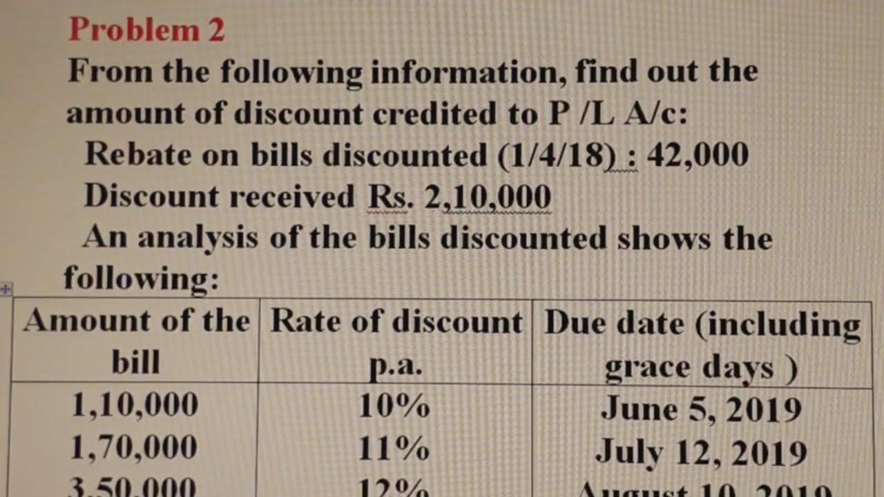 rebate-on-bills-discounted-problem-2-youtube