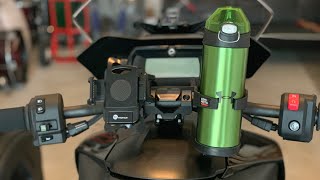 Inexpensive (but great) Motorcycle Bottle Holder (Ryker, Can Am etc)