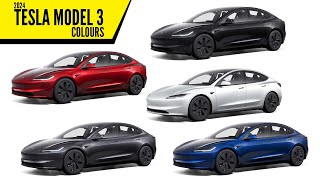 2024 Tesla Model 3 - All Color Options - Images | AUTOBICS
