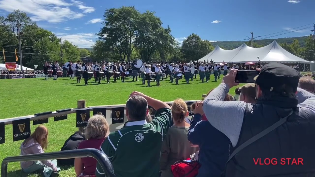 Celtic fest Bethlehem Pa massed pipes and drums YouTube