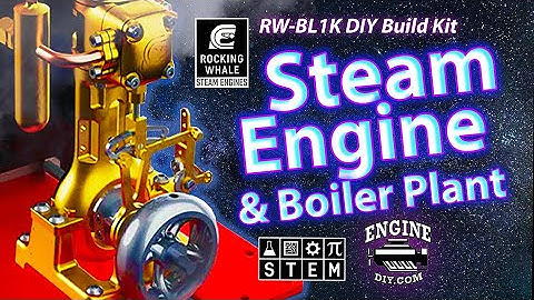 “It Started First Try! The Rocking Whale Steam Engine DIY Kit”  -  4K - #enginediy #stem