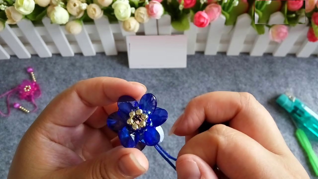 水晶串珠 植物類飾品 蓮花(款式2)