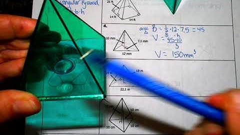 11.3 Volume of Pyramids and Cones