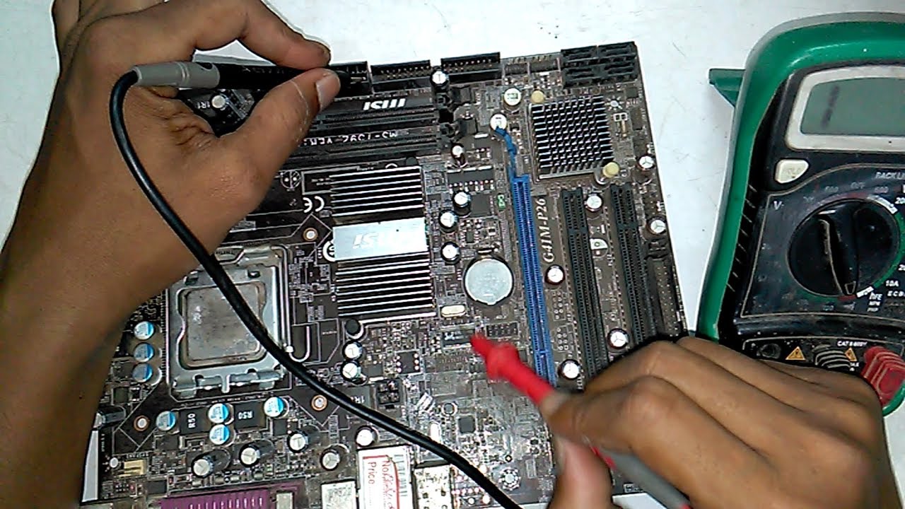 How to check laptop motherboard power section