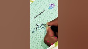 How to write Priya in Cursive Handwriting #cursivewriting #handwriting #calligraphy #viral #shorts
