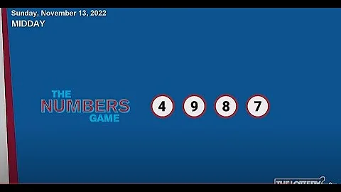 Midday Drawing: Sunday, November 13, 2022