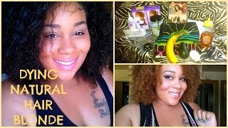 Dying natural hair blonde | + diy ...