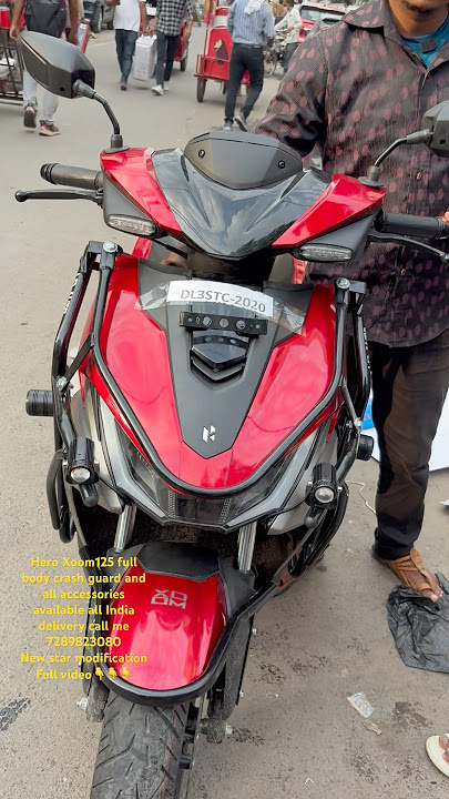 😱Hero Xoom 125 Modified with Killer Accessories - Crash Guard Look#xoom125modified #heroxoom125 #💯