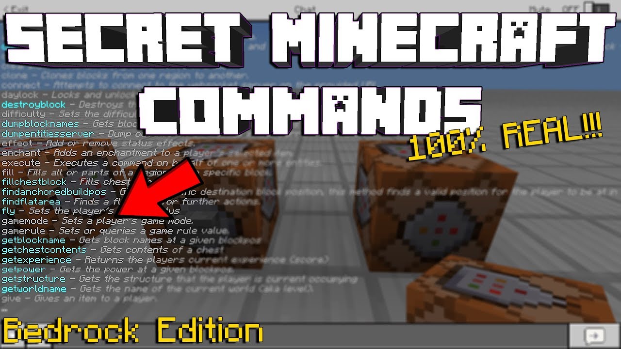 NEW* Secret/Hidden Minecraft Commands On The Bedrock Edition(100% REAL) - YouTube