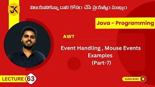Details 63 | Java | AWT | Event Handling | Mouse Events | Examples | Part-VII #corejava #java #javaplaylist News