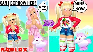 Little Girl Tried To SCAM ME And Take My Legendary Neon Unicorn In Adopt Me... Roblox Adopt Me