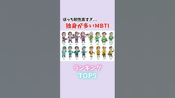 ぼっち耐性高すぎ？独身が多いMBTI【心理テスト】