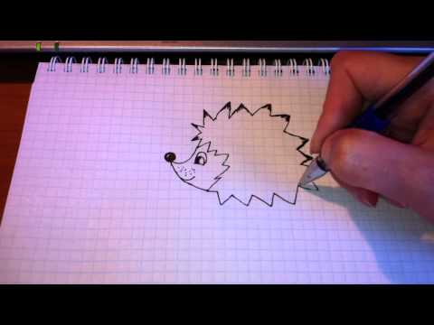 Как нарисовать ежика / Простые рисунки Ежик