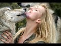 HUGE GREY WOLF - WITH WOLF GIRL ANNEKA (large wolves)