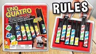 How to play UNO QUATRO (official rules, instructions and gameplay) | boardgamesTV x Mattel Games screenshot 2