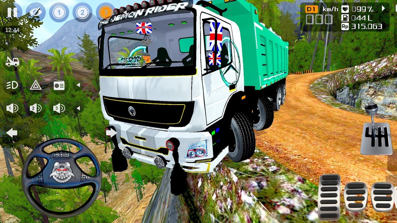 8x8 Tipper Bharat Benz Truck Driving In Indian Offroad | Bus Simulator Indonesia | Bussid Mod 