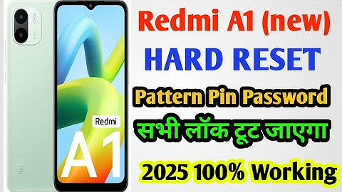 Redmi A1 Hard Reset ! Redmi A1 password kaise break ! Redmi A1 lock kaise break How to reset Redm...