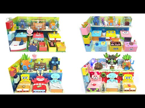 #diy 4 DIY Miniature Spongebob <strong>House</strong> Collection♥<strong>Making</strong> Spongebob friends <strong>house</strong>♥spongebob characters