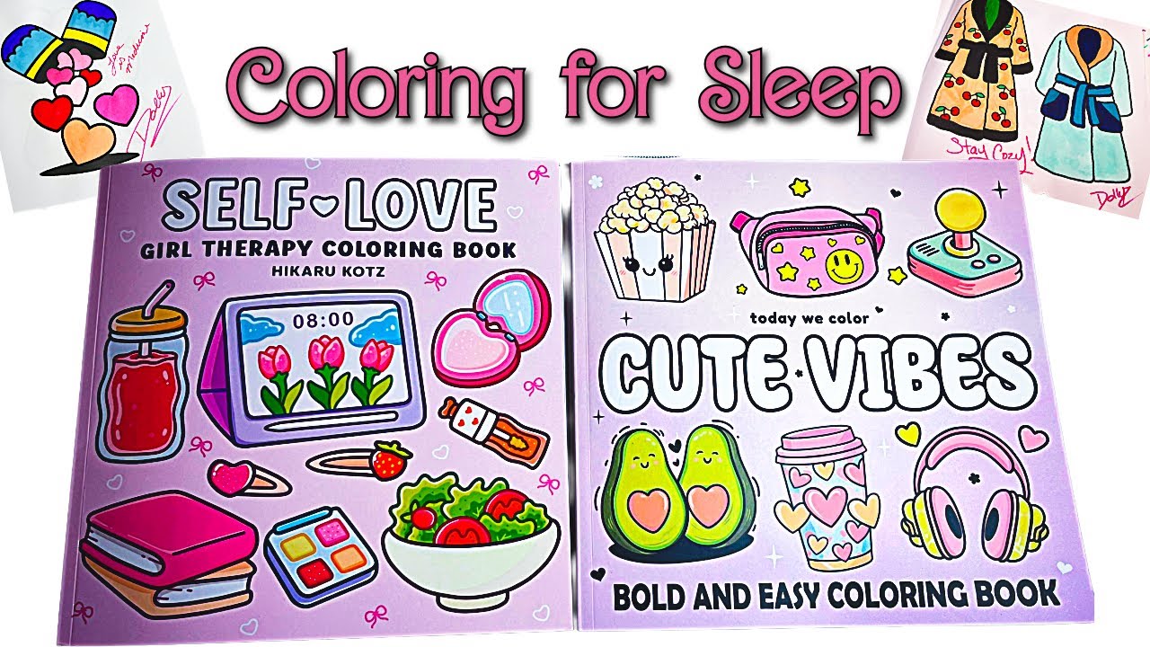 ASMR Coloring for Sleep - Cozy Time: Soothing No Talking Coloring of Positive Vibes and Self Care