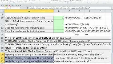 Excel Magic Trick 784: Empty Cells OR Formula Created Blank: Confusion Over Word "Blank"