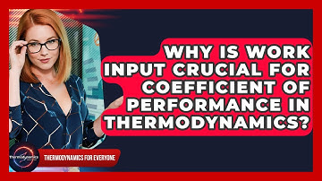 Why Is Work Input Crucial For Coefficient Of Performance In Thermodynamics?