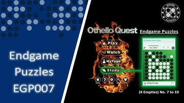EGP007 - Othello Quest Endgame Puzzles (4 Empties) No. 7 to 10