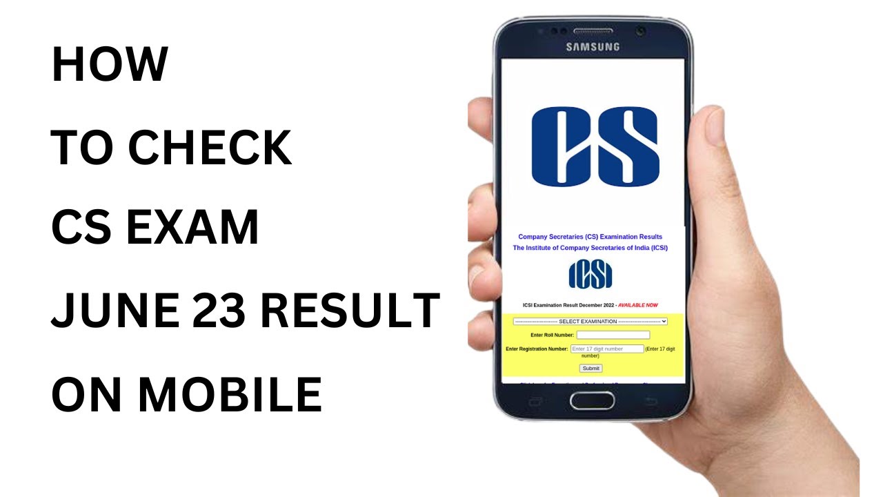 how to check cs exam.june 2023 results on mobile - YouTube