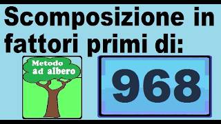 Scomposizione In Fattori Primi Di 968. Metodo Ad Albero Per Scomporre Il Numero 968 In Fattori Primi
