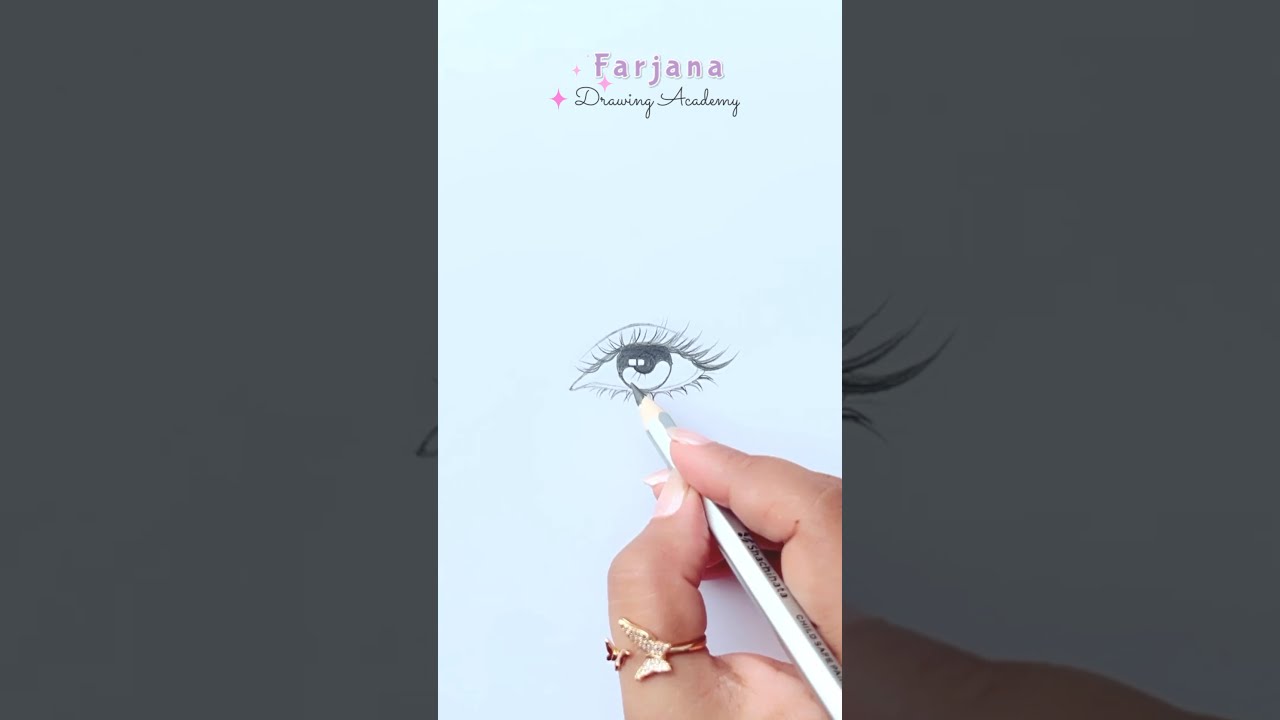 ⁣Eye easy drawing tutorial for beginners - step by step   #Creative #art #Satisfying #Shorts