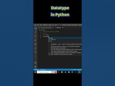 How to find Data type in python - YouTube