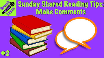 Sunday Shared Reading Tip: Make Comments