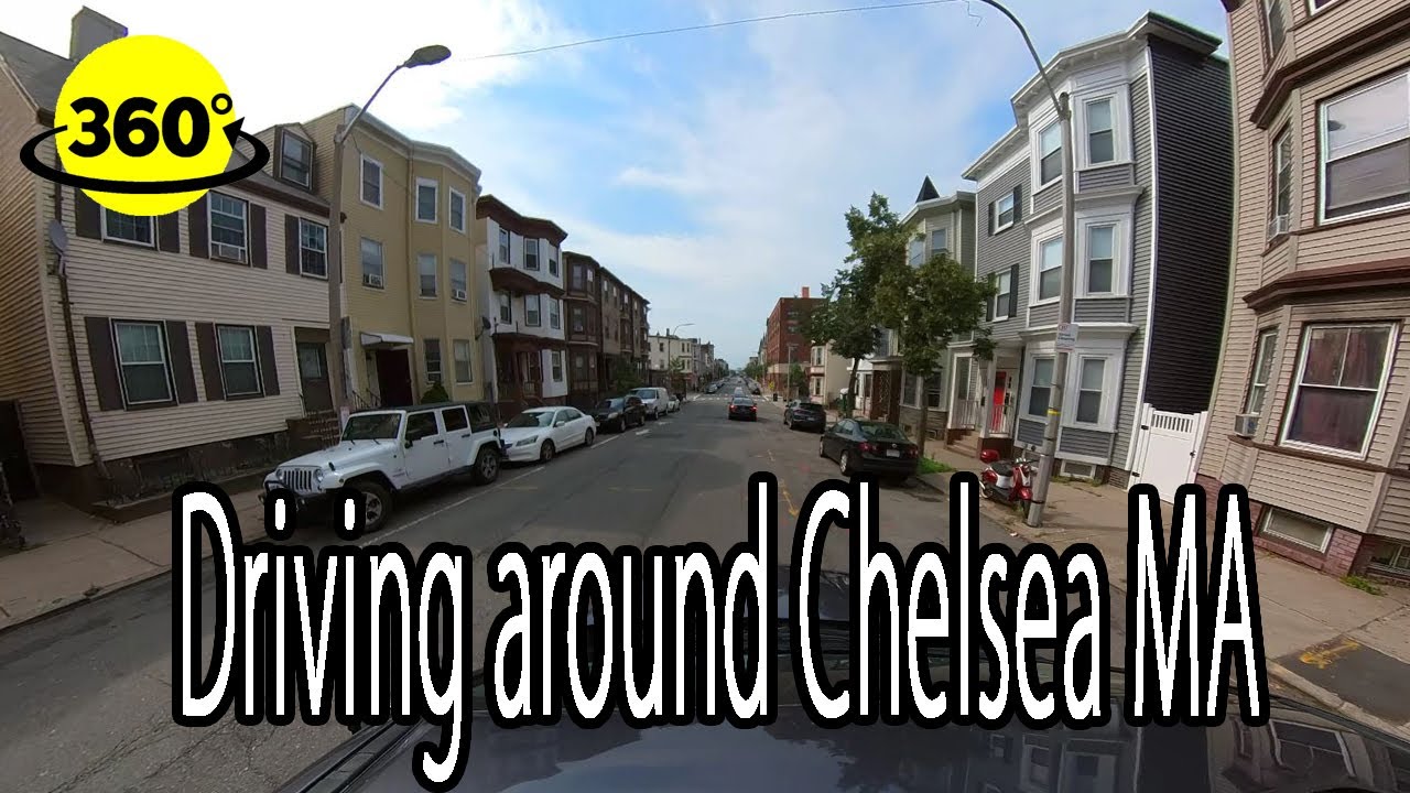 360° Video | We drive around in Chelsea MA near Boston