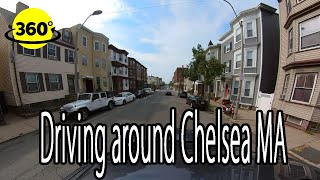 360° Video | We drive around in Chelsea MA near Boston