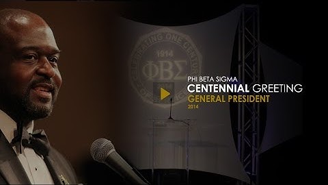 Phi Beta Sigma Centennial Greeting from Alpha Phi Alpha