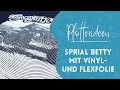 Spiral Betty mit Flexfolie und mit Vinylfolie