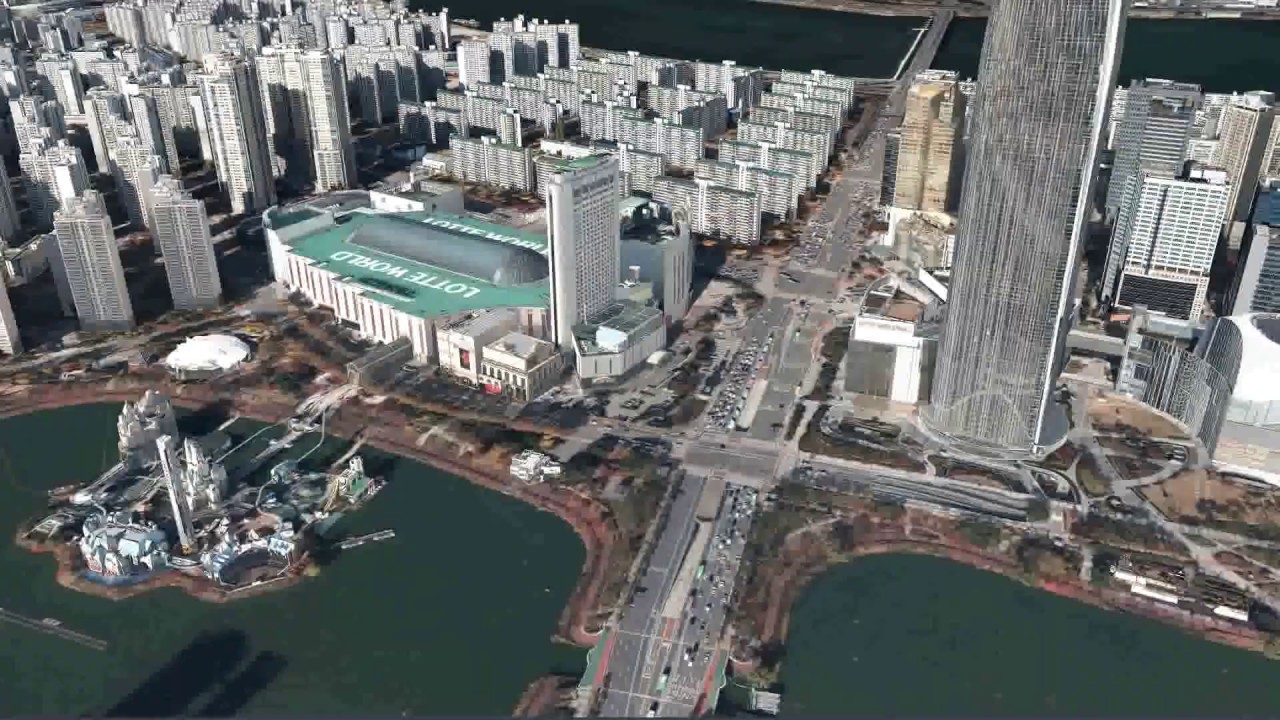 Aerial image based 3D model in Seoul YouTube