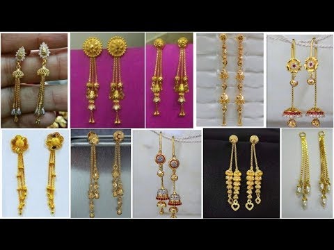 Flipkart.com - Buy BLUEZIGN 1 GRAM GOLD-PLATED FANCY SUIDHAGA EARRINGS FOR  WOMEN/GIRLS. PIPE-SCREW BACK. Brass Ear Thread Online at Best Prices in  India