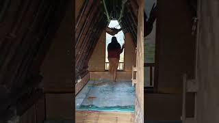 Would You Stay in This Unique A-Frame Bamboo Cabin? 😍 #HiddenGem #Travel