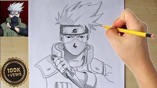 How To Draw Kakashi || Kakashi Drawing || How To Draw Anime / Kakashi Hatake #drawing #pencildrawing screenshot 4