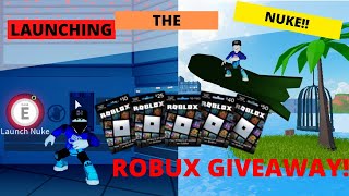 ROBUX CODE GIVEAWAY!! | LAUNCHING NUKES LIVE! | VIP SERVER LINK!