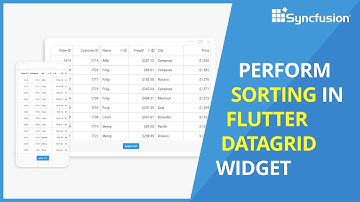 Perform Sorting in Flutter DataGrid Widget