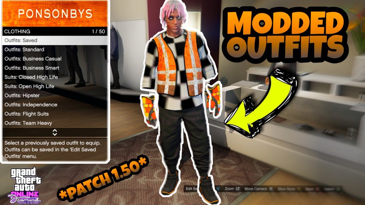 GTA 5 How To Get Modded Outfit With Trashman Vest And Checker Top (GTA