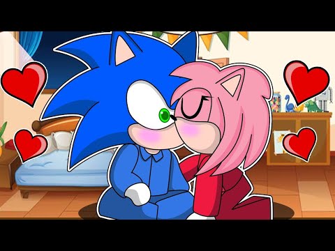 SONIC AND AMY KISS AT A SLEEPOVER IN MINECRAFT! 😳💖 ARE WE A DAD? 😱 SONIC IN MINECRAFT
