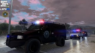 GTA V  LSPDFR 0.4.9  FIB SWAT  High Risk Prison Convoy Escort  4K