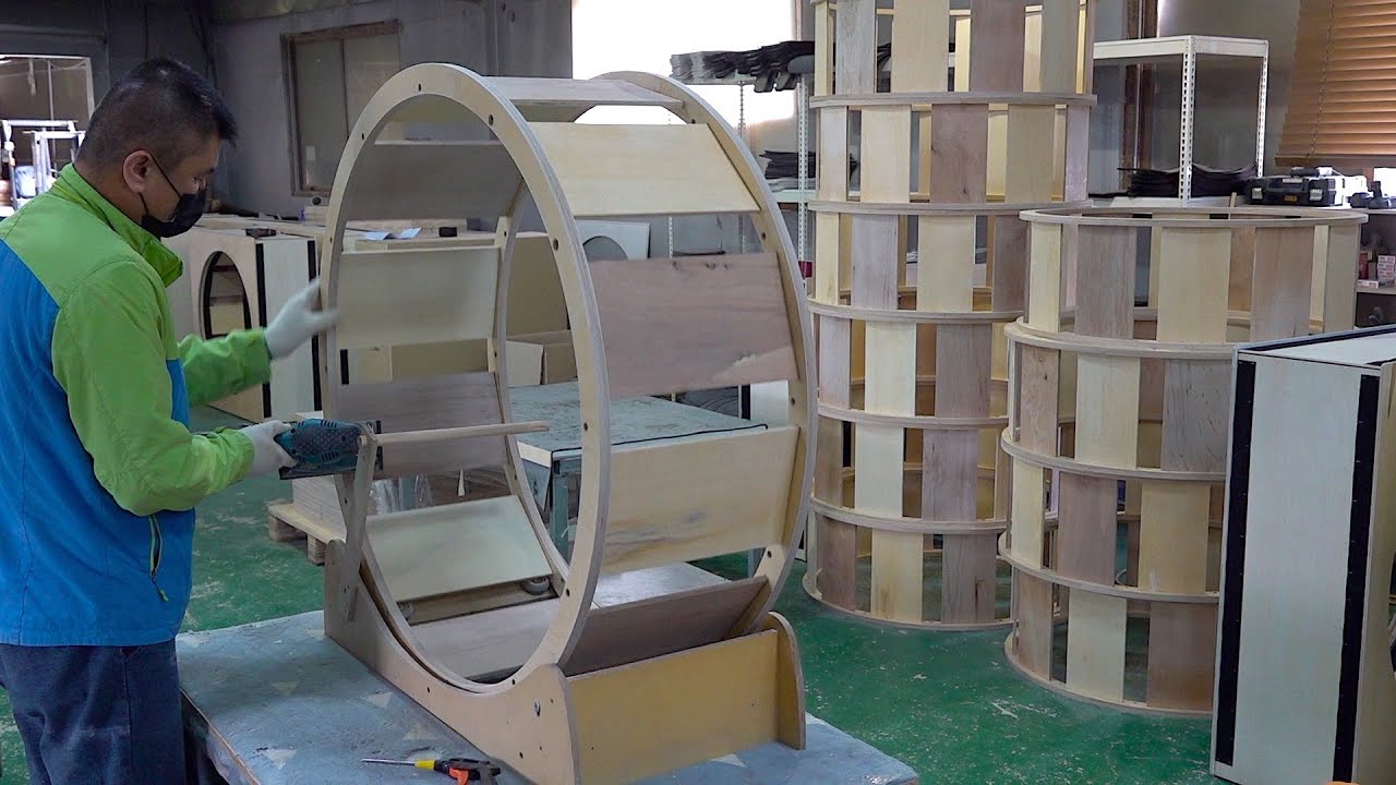 ⁣Cat Playground! Cat Wheel Manufacturing Process. Cat Tower Factory in Korea