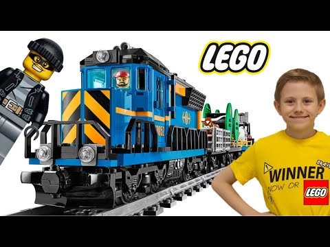 Видео: ЛЕГО ПОЕЗДА и интересные LEGO ИСТОРИИ для детей - Лего полиция против лего бандитов и супергерои