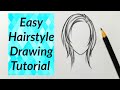 How to draw hairs/Hairstyle easy of a girl Drawing hair hairstyles easy step by step for beginners