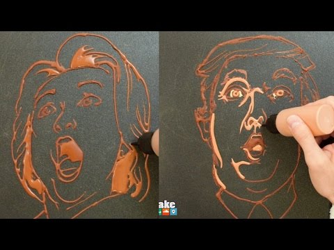 trump/clinton-pancake-art