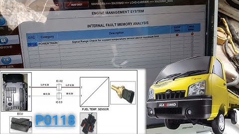 p0118 mahindra maximo pickup problem faulty temperature sensor wiring