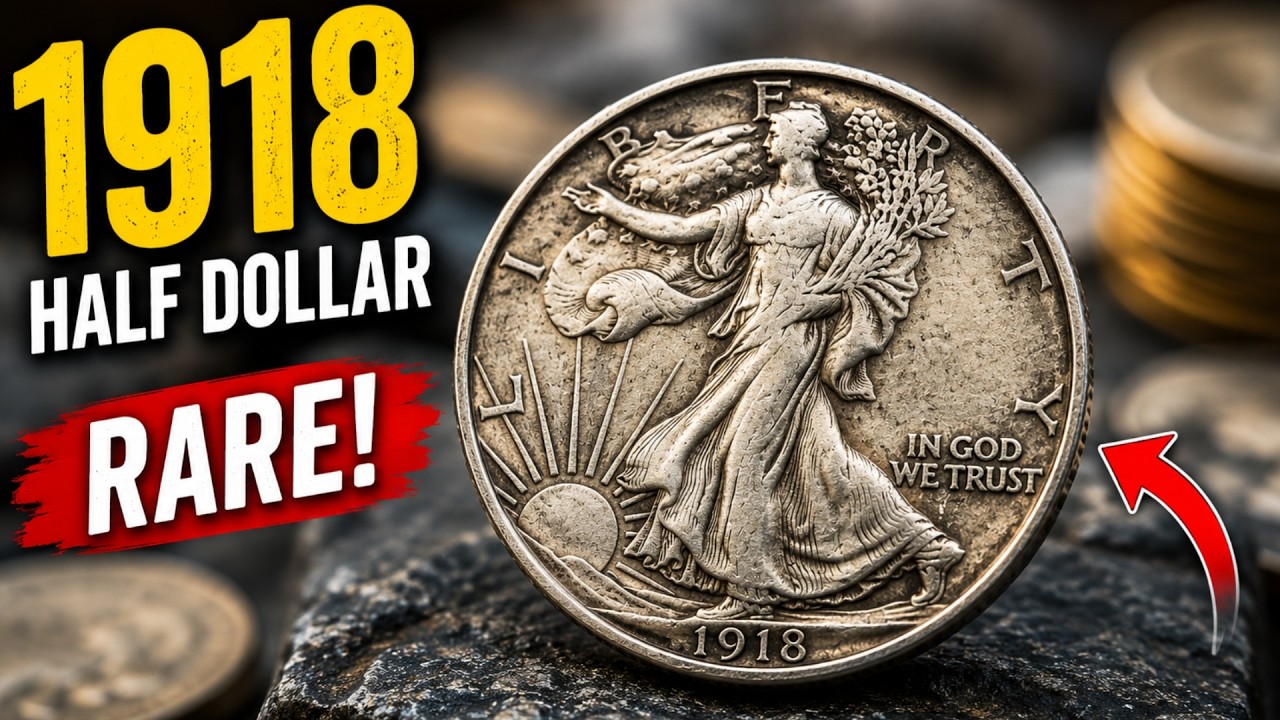 1918 Walking Liberty Half Dollar Silver Coin – Classic US 50C